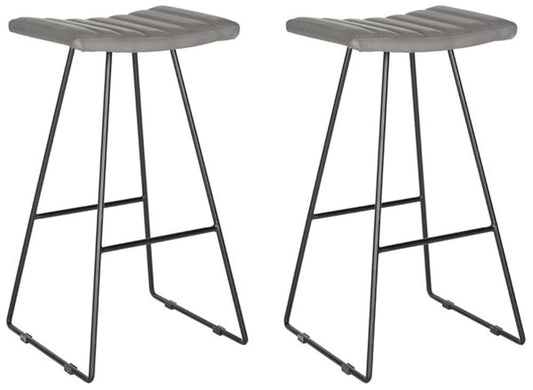 Safavieh - Akito Bar Stool - Grey  (Set of 2) - FOX2010C-SET2 veiw 1
