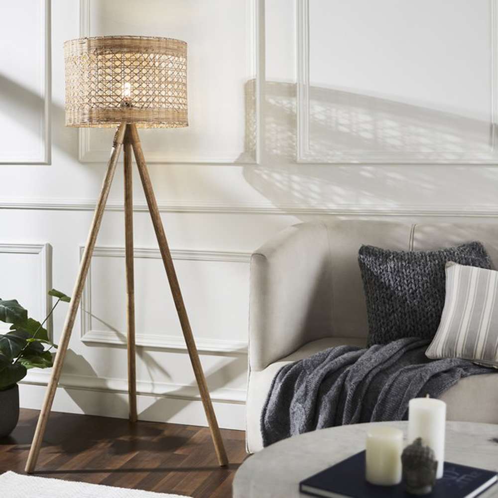 Safavieh - Akroyd 63in Floor Lamp - Natural - FLL2001A veiw 2