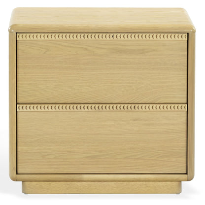 Safavieh - Alanna Carved Wood 2 Drawer Nightstand / Oak - SFV2236A view 1
