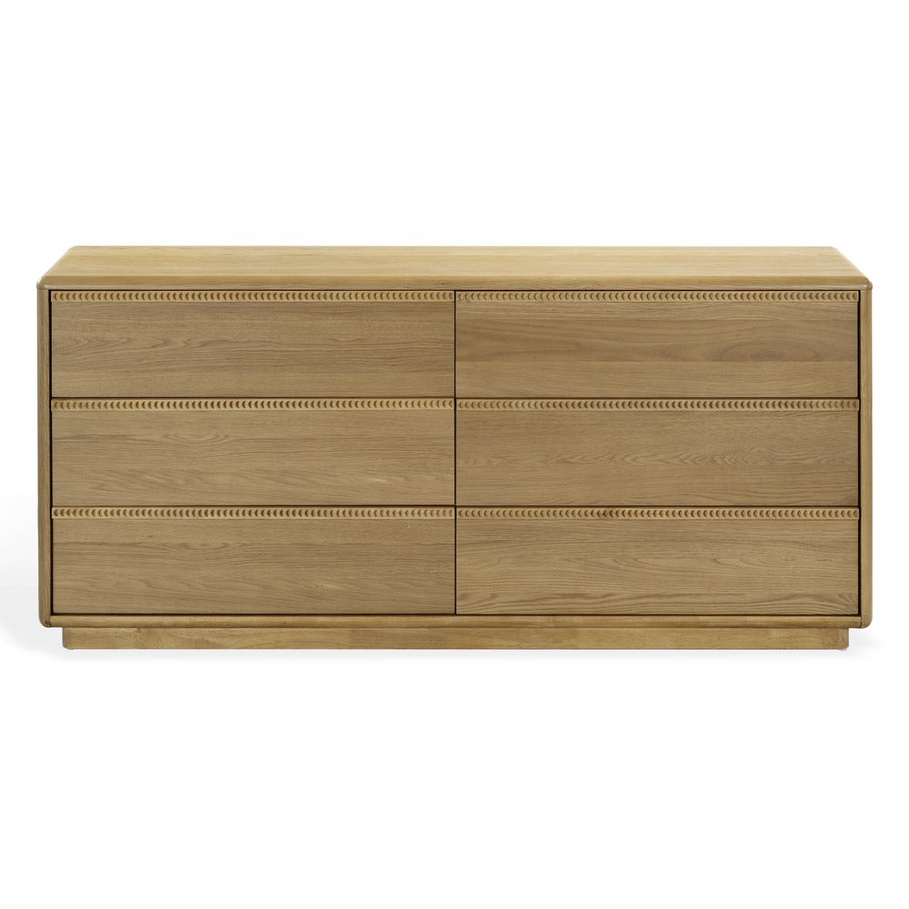 Safavieh - Alanna Carved Wood 6 Drawer Dresser / Brown Oak - SFV2237B view 1