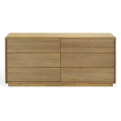 Safavieh - Alanna Carved Wood 6 Drawer Dresser / Brown Oak - SFV2237B view 1