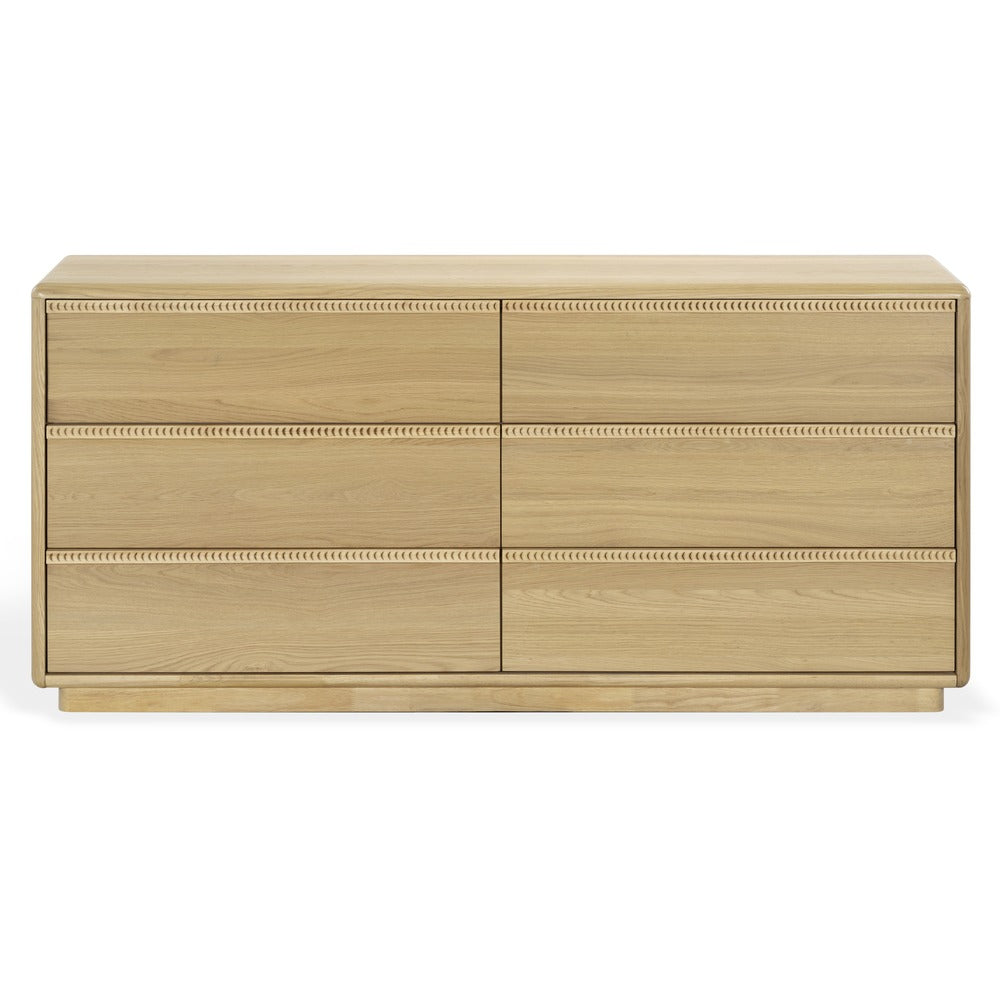 Safavieh - Alanna Carved Wood 6 Drawer Dresser / Oak - SFV2237A view 1