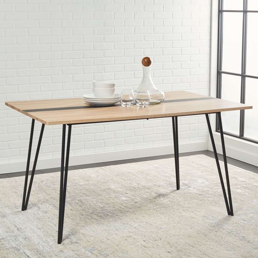 Safavieh - Alarick Dining Table - Natural - Black - DTB5802A veiw 3