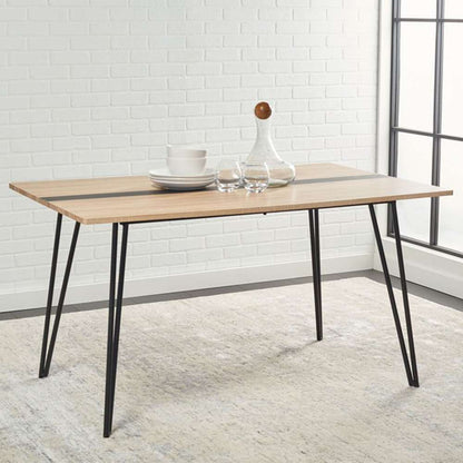 Safavieh - Alarick Dining Table - Natural - Black - DTB5802A veiw 3
