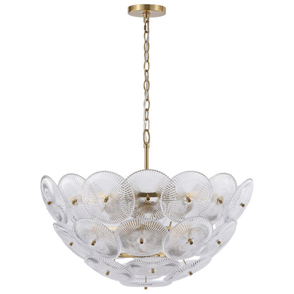 Safavieh - Alberta Glass And Metal Chandelier / Clear / Gold - CTL1117A view 1