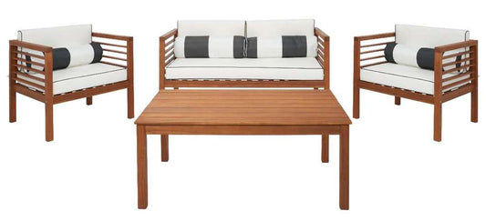 Safavieh - Alda 4 Pc Living Set - Natural - Bge + Bolster P - PAT7317A veiw 1