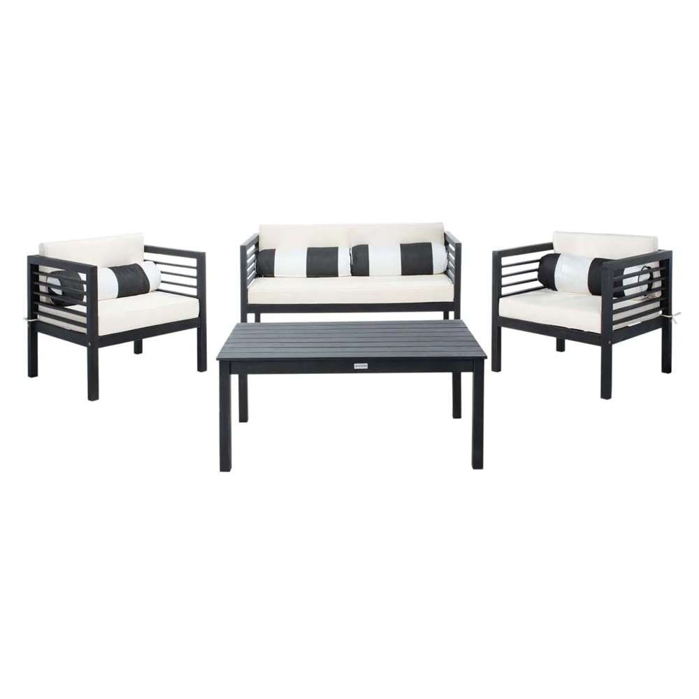 Safavieh - Alda 4 Piece Set - Black - Bge + Bolster P - PAT7033G veiw 1