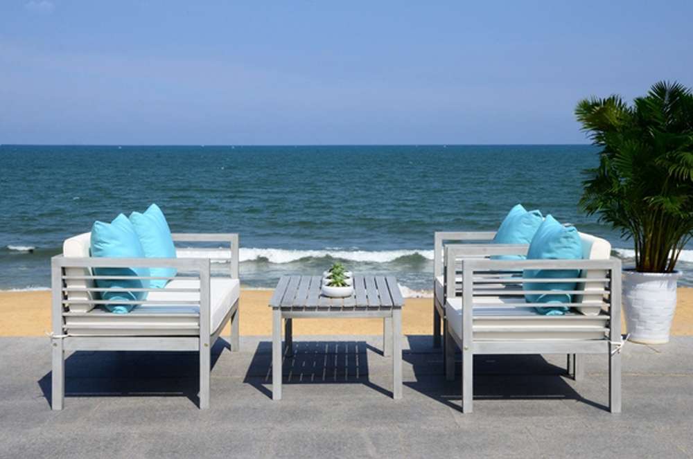 Safavieh - Alda 4 Piece Set - Grey - Bge + Solid Plw - PAT7033B veiw 3