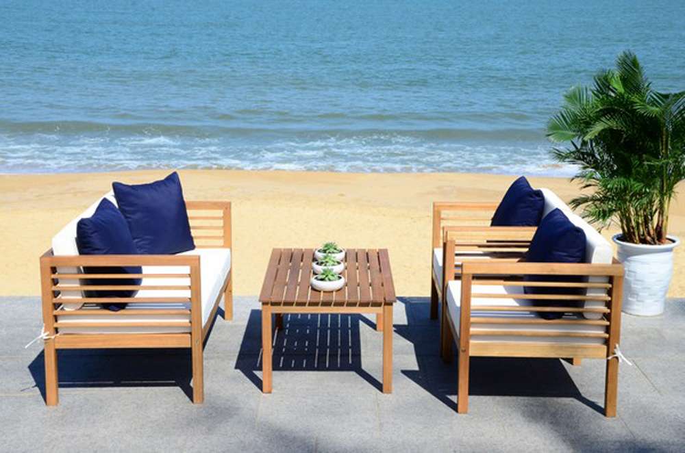 Safavieh - Alda 4 Piece Set - Natural - Bge + Solid Plw - PAT7033A veiw 1