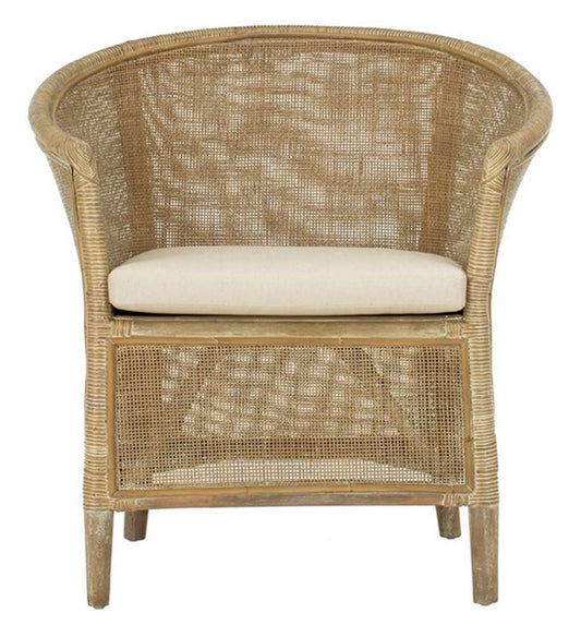 Safavieh - Alexana Rattan Armchair - White - Grey White Wash - ACH6502A veiw 1