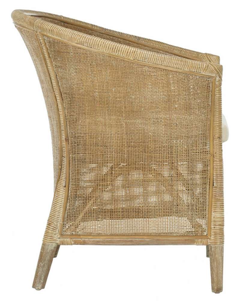 Safavieh - Alexana Rattan Armchair - White - Grey White Wash - ACH6502A veiw 4