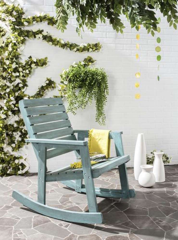 Safavieh - Alexei Rocking Chair - Chinese Blue - FOX6702C veiw 2