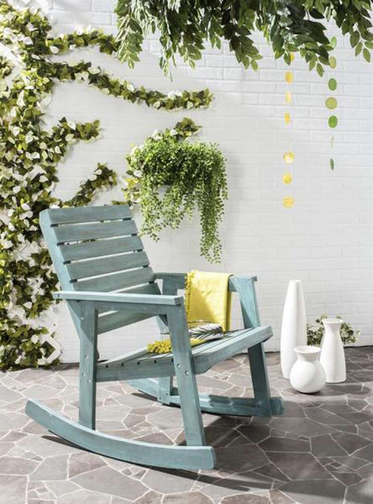 Safavieh - Alexei Rocking Chair - Chinese Blue - FOX6702C veiw 2
