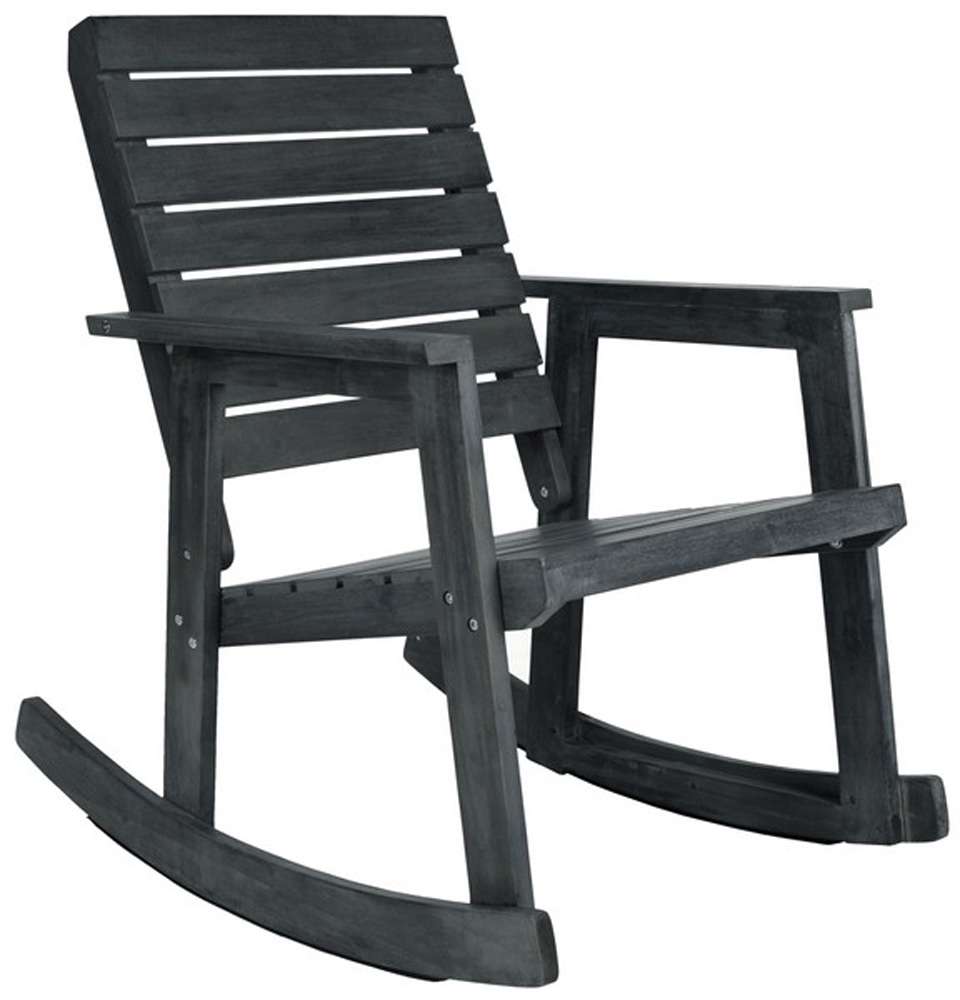 Safavieh - Alexei Rocking Chair - Dark Slate Gray - FOX6702K veiw 2