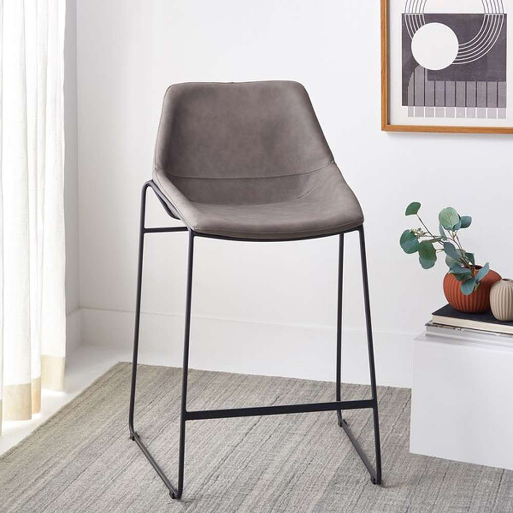 Safavieh - Alexis Midcentury Counterstool - Ash - Black - BST3000E veiw 2