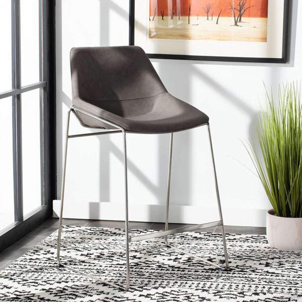 Safavieh - Alexis Midcentury Counterstool - Ash - Silver - BST3000B veiw 2