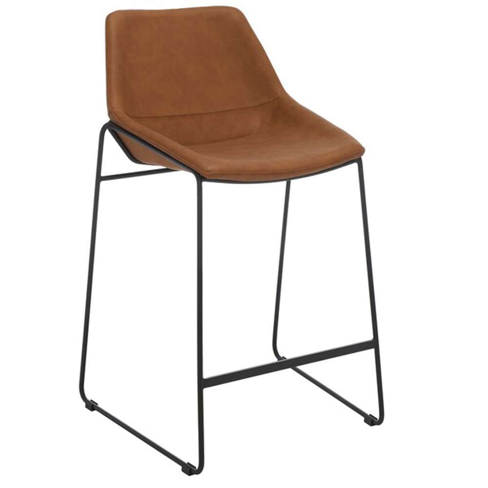 Safavieh - Alexis Midcentury Counterstool - Cognac - Black - BST3000F veiw 3