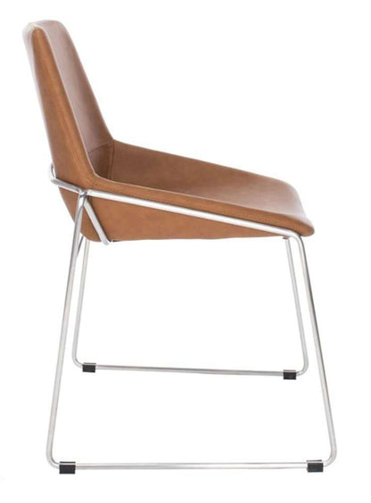 Safavieh - Alexis Midcentury Dining Chair - Cognac - Silver  (Set of 2) - DCH3000C-SET2 veiw 4