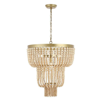 Safavieh - Aleynne 4Lt 20.75in Chandelier - Gold - Natural - CHA4033A veiw 2