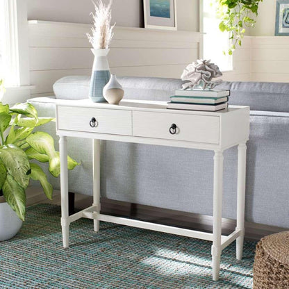 Safavieh - Aliyah 2Drw Console Table - Distrssed White - CNS5729D veiw 2