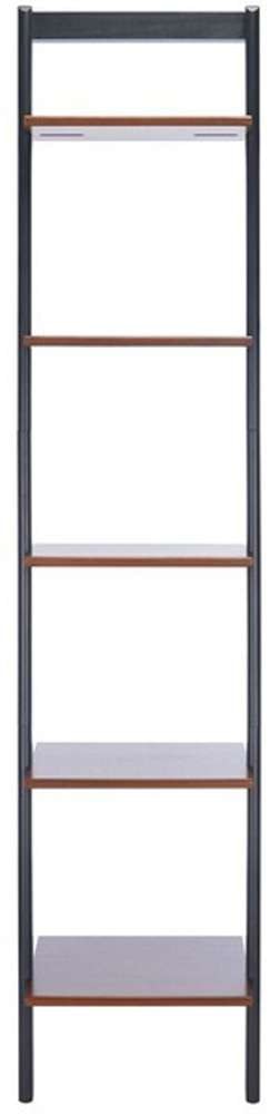 Safavieh - Allaire 5 Tier Leaning Etagere - Honey Brown - Charcoal - ETG9400A veiw 1