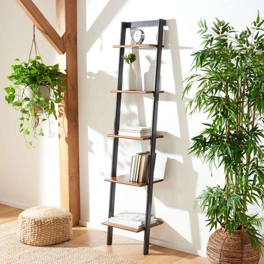 Safavieh - Allaire 5 Tier Leaning Etagere - Honey Brown - Charcoal - ETG9400A veiw 2