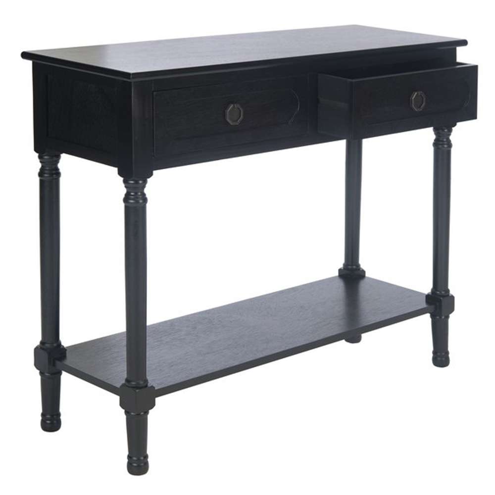 Safavieh - Allura 2Drw Console Table - Black - CNS5725B veiw 4