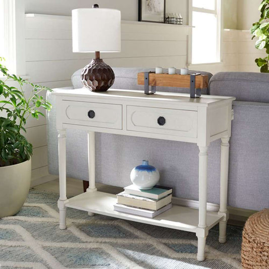 Safavieh - Allura 2Drw Console Table - Distressed - White - CNS5725A veiw 2