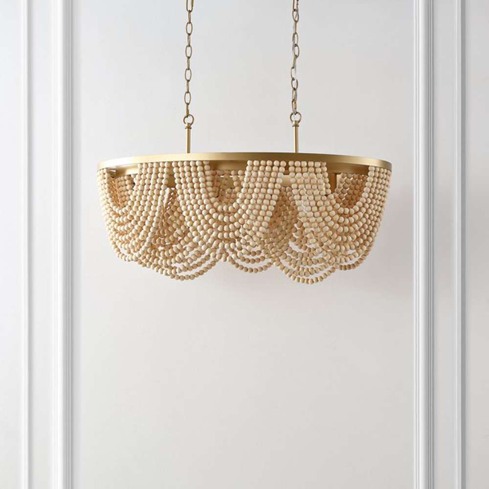 Safavieh - Alluri 4Lt 31.75in Chandelier - Gold - Natural - CHA4034A veiw 1