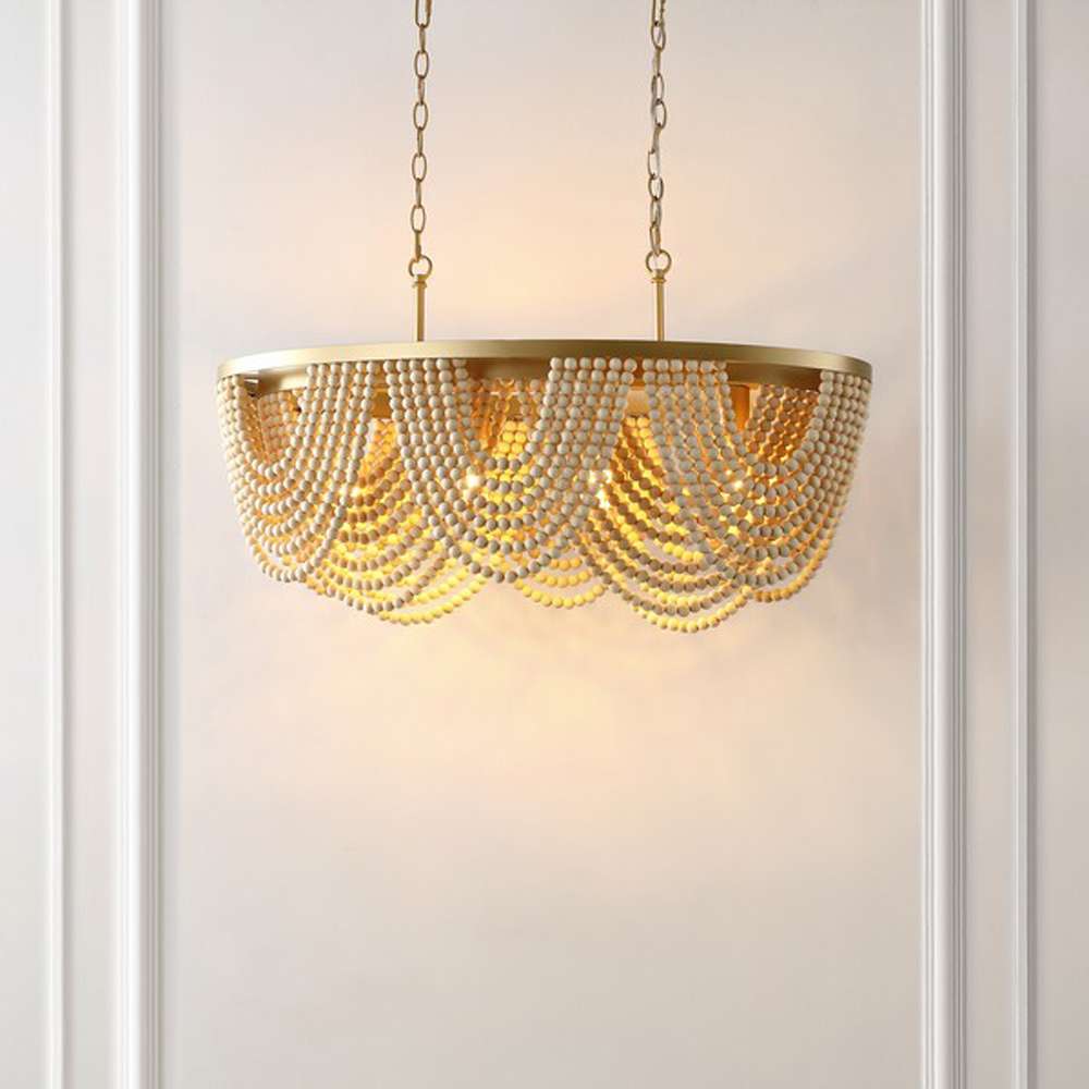 Safavieh - Alluri 4Lt 31.75in Chandelier - Gold - Natural - CHA4034A veiw 2