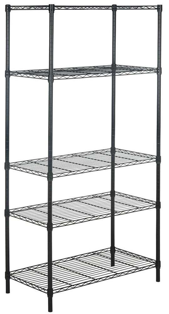 Safavieh - Alpha 5 Tier Shelving - Black - HAC2003A veiw 3