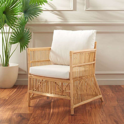 Safavieh - Alvis Accent Chair W/ Cushion - White - Natural - ACH6522A veiw 2