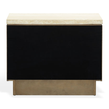 Safavieh - Alysandria Travertine Top 1 Drawer Nightstand / Dark Brown Oak / Travertine - SFV2254A view 5
