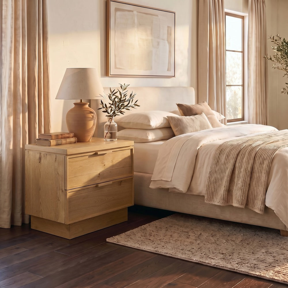 Safavieh - Alysandria Wood Top 2 Drawer Nightstand / Brown Oak - SFV2255B view 2