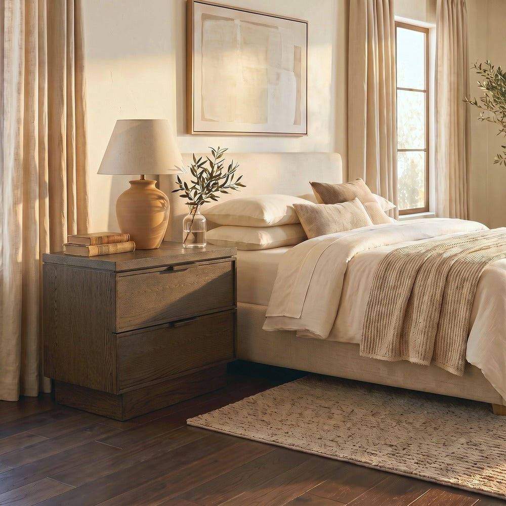 Safavieh - Alysandria Wood Top 2 Drawer Nightstand / Dark Brown Oak - SFV2255A view 2