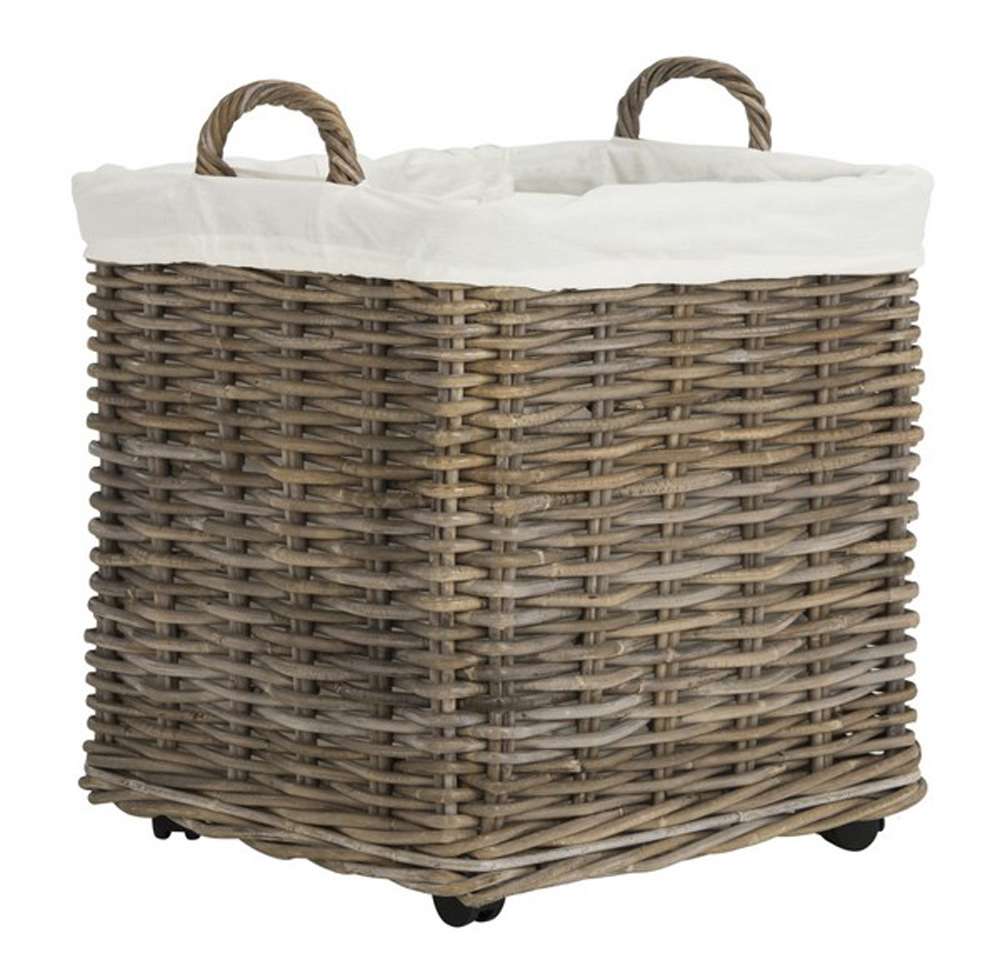 Safavieh - Amari Wheel Basket - Natural - HAC6000A veiw 4