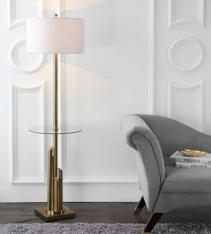 Safavieh - Ambrosio Floor Lamp Side Table - Brass - FLL4009A veiw 2