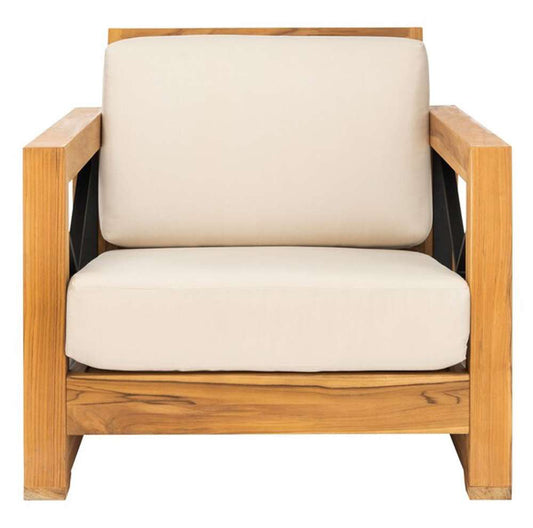 Safavieh - Couture - Andros Teak Patio Chair - Natural - Beige - CPT1045A veiw 1