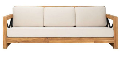 Safavieh - Couture - Andros Teak Patio Sofa - Natural - Beige - CPT1010A veiw 1