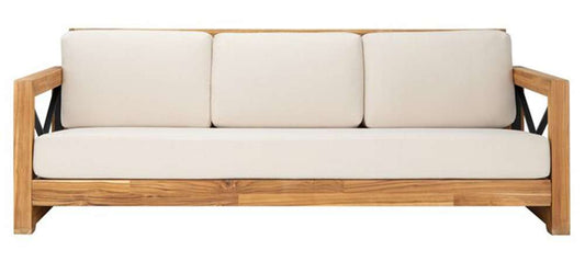 Safavieh - Couture - Andros Teak Patio Sofa - Natural - Beige - CPT1010A veiw 1
