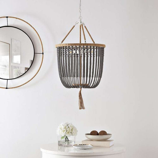 Safavieh - Angie Beads Pendant Lamp - Grey - LIT4476C veiw 1