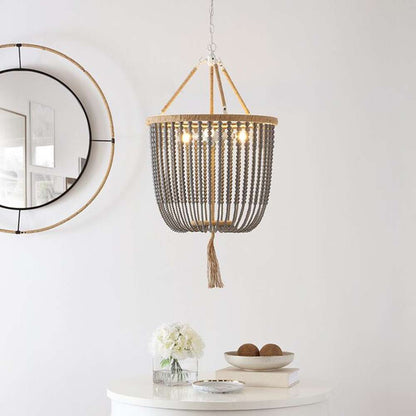 Safavieh - Angie Beads Pendant Lamp - Grey - LIT4476C veiw 2