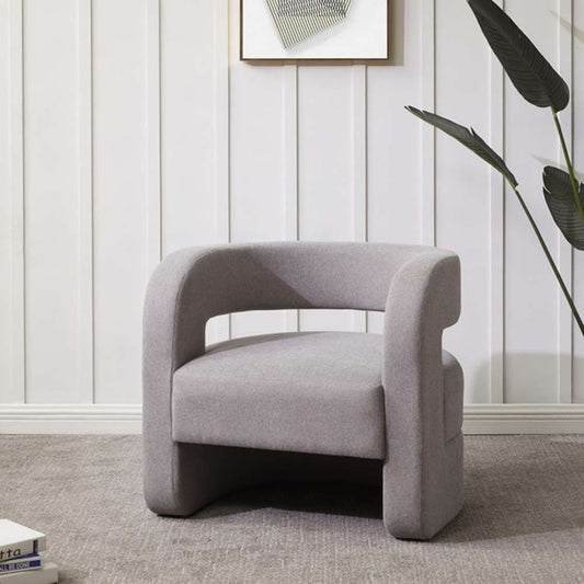 Safavieh - Couture - Anissa Barrel Back Accent Chair - Light Grey - SFV4789B veiw 2