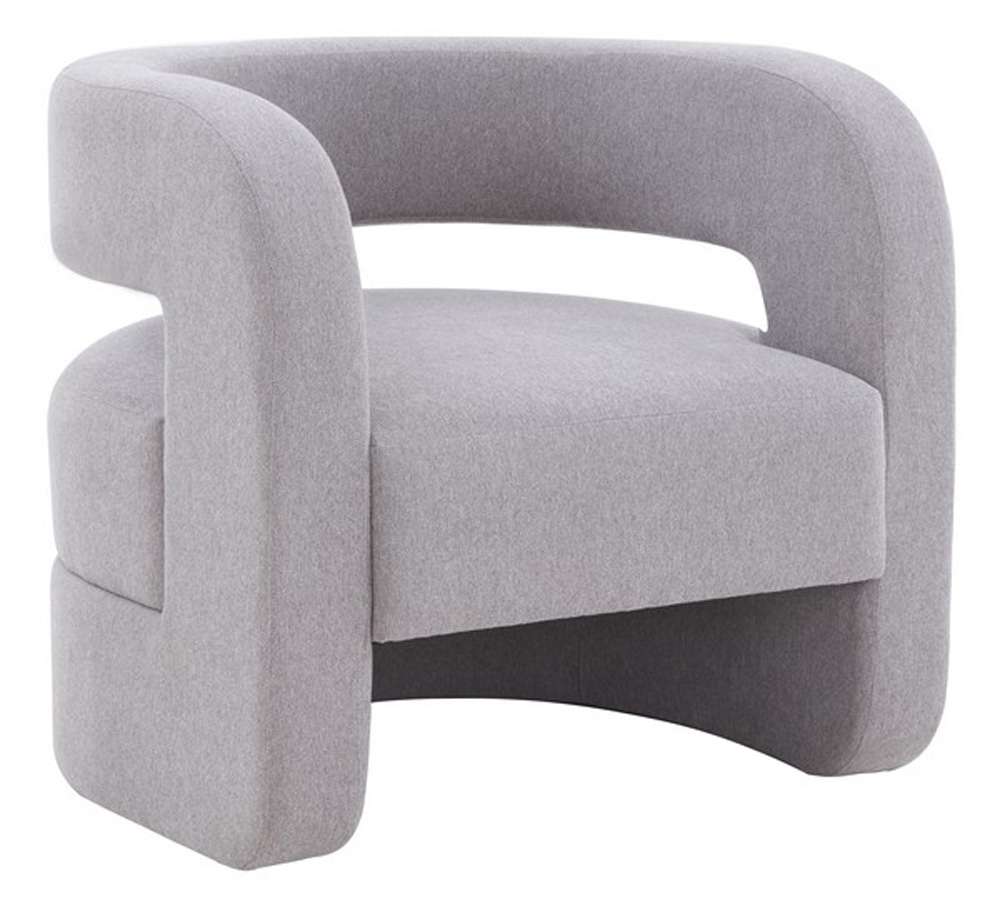 Safavieh - Couture - Anissa Barrel Back Accent Chair - Light Grey - SFV4789B veiw 3