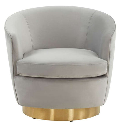 Safavieh - Couture - Annalee Swivel Accent Chair - Light Grey - Gold - SFV4772A veiw 1