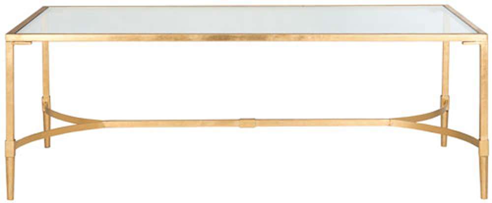 Safavieh - Antwan Coffee Table - Gold - Clear - FOX2547A veiw 1