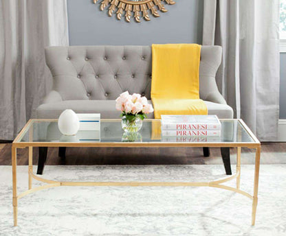 Safavieh - Antwan Coffee Table - Gold - Clear - FOX2547A veiw 2