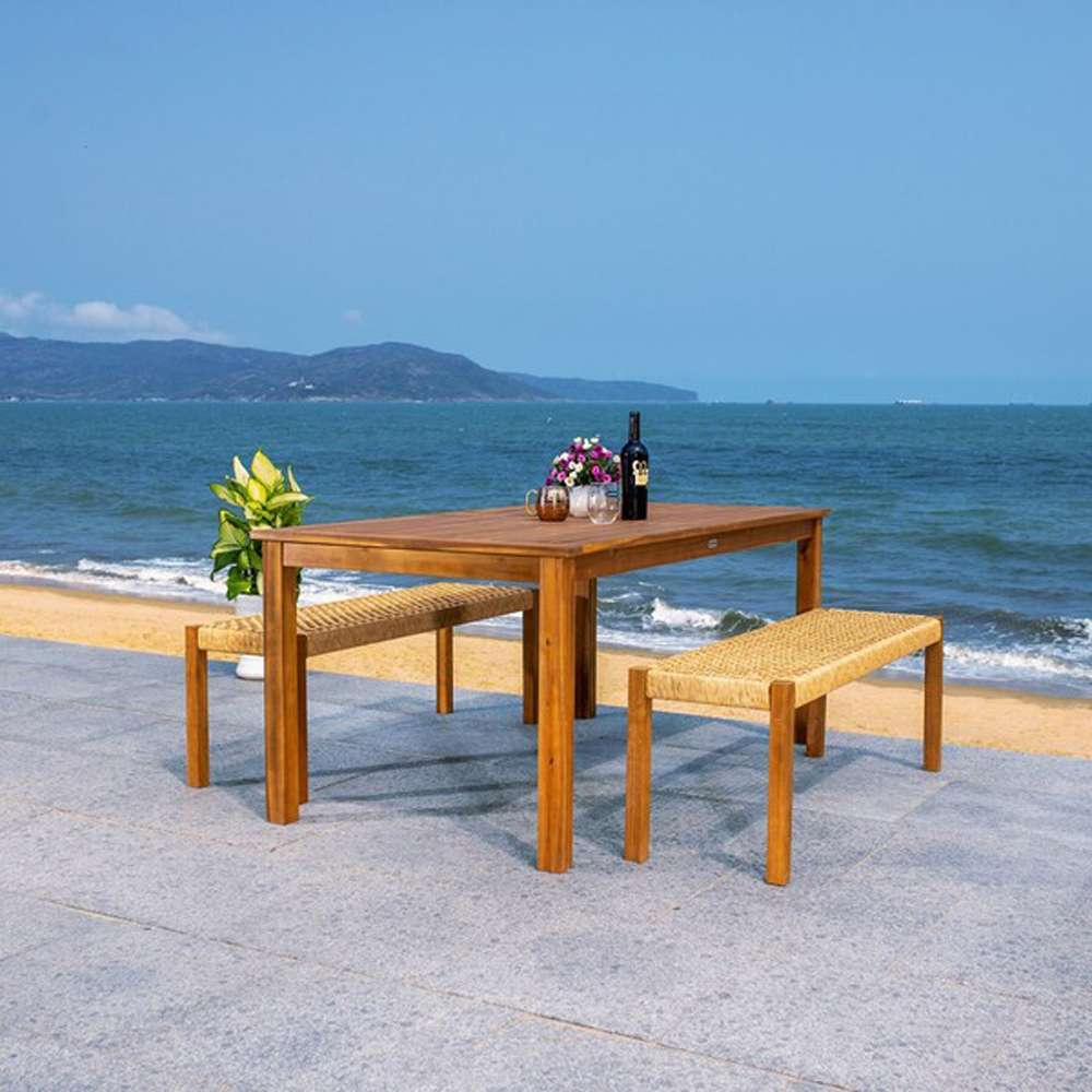 Safavieh - Aquina Dining Set - Natural - Natural - PAT7081A veiw 2