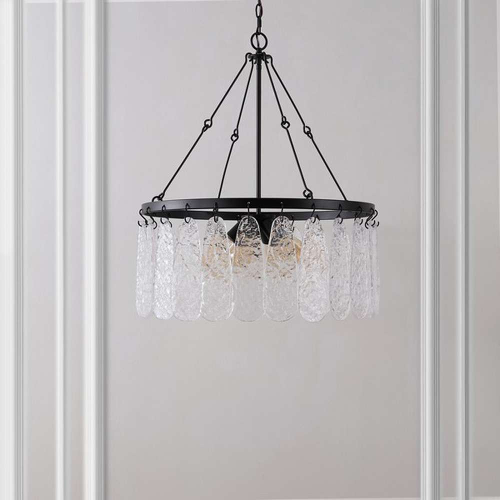Safavieh - Aremythia 6Lt 25in Chandelier - Black - Clear - CHA4057A veiw 1