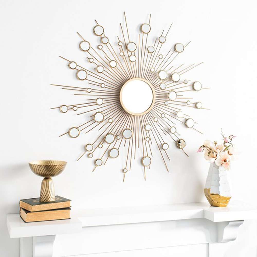Safavieh - Ariah Sunburst Mirror - Gold - MRR1030A veiw 2
